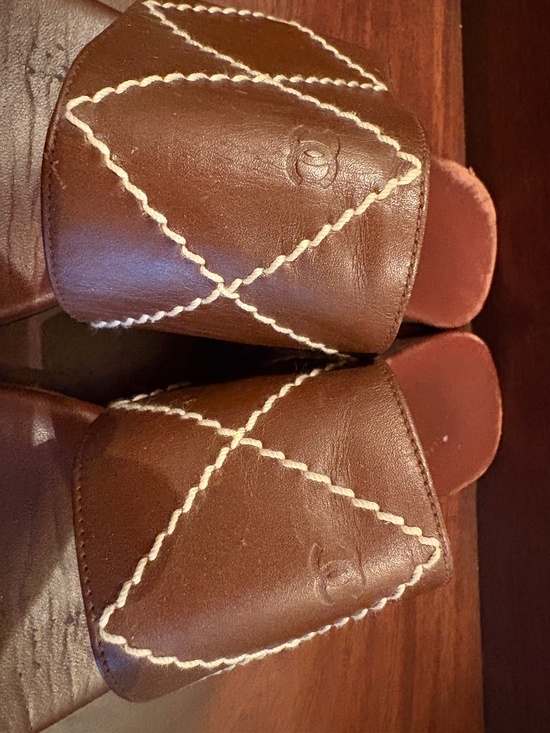 Chanel Shoes - CHANEL VINTAGE LEATHER SANDALS